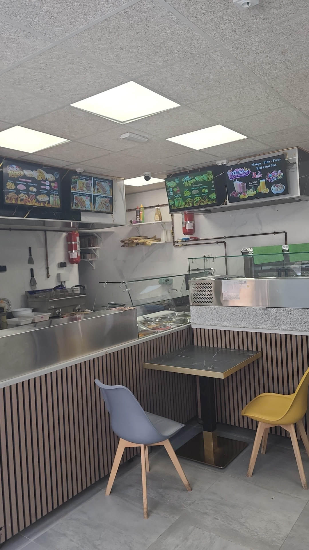 Zona de cocina y preparación de Tacos de Vila